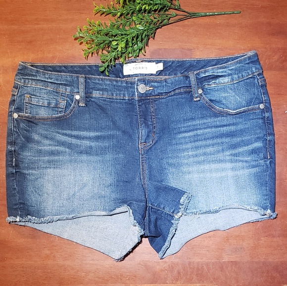 torrid Pants - Torrid Cut Off Denim Shorts